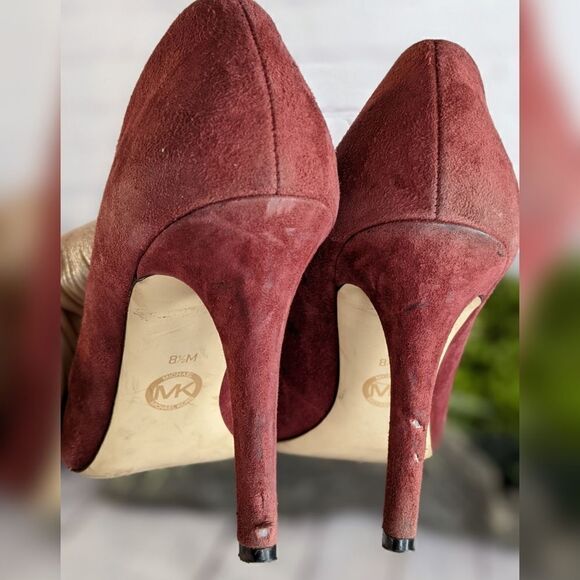 Michael Kors Vivienne Merlot Heels Pumps - Picture 9 of 10